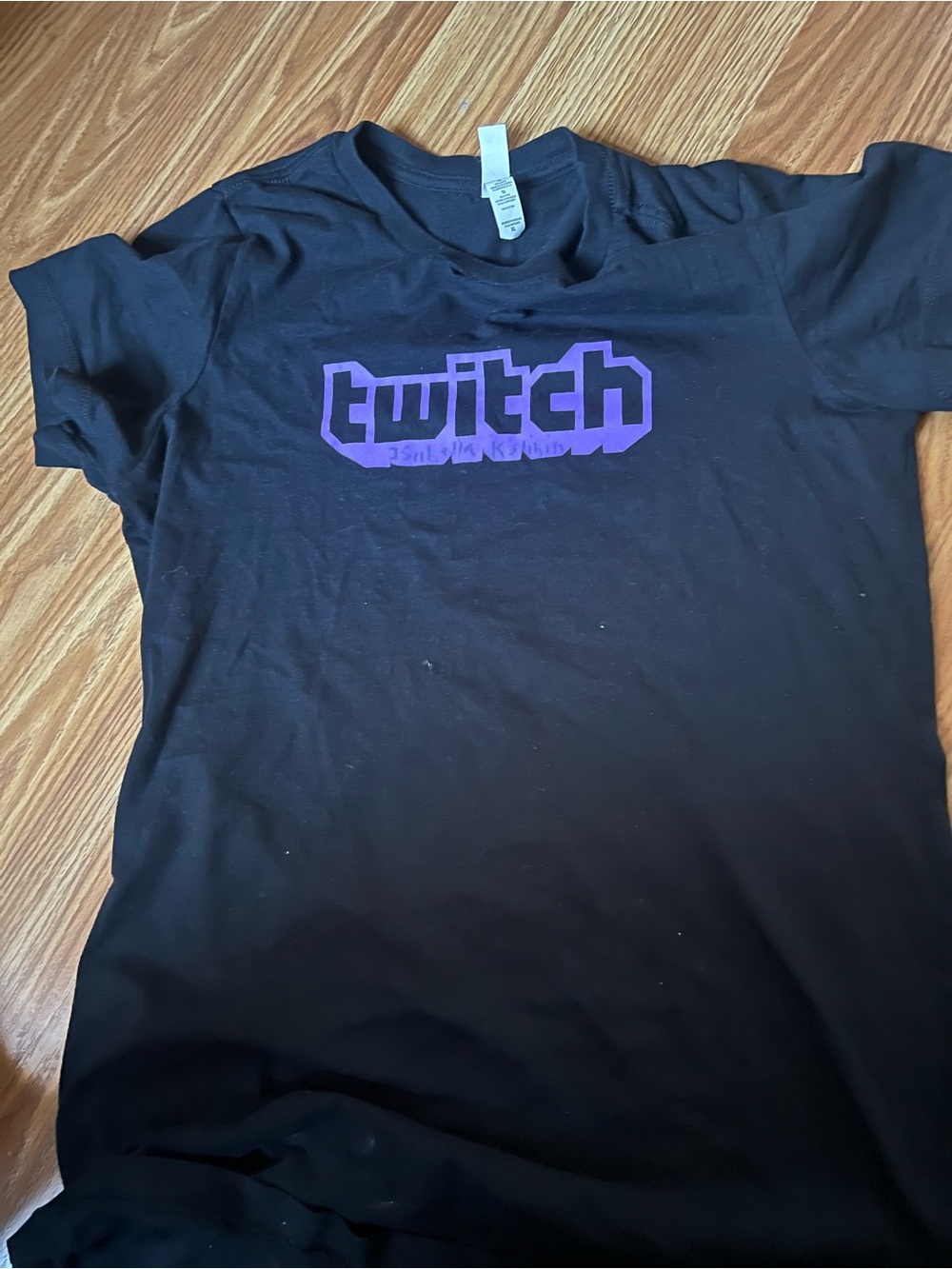 Bella Canvas Black T-Shirt with Purple Twitch Logo